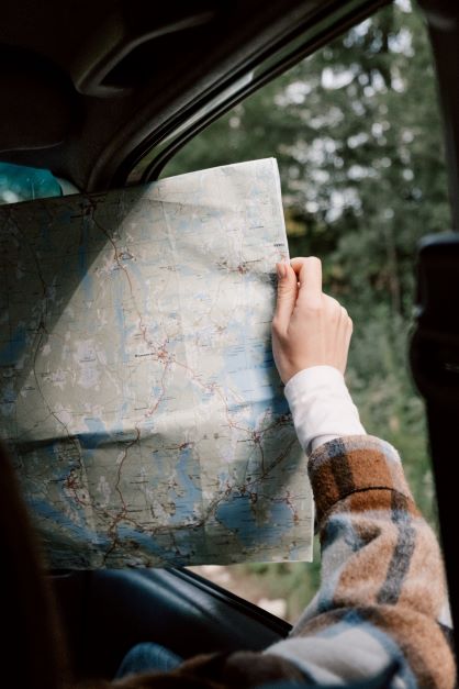 Person holding map